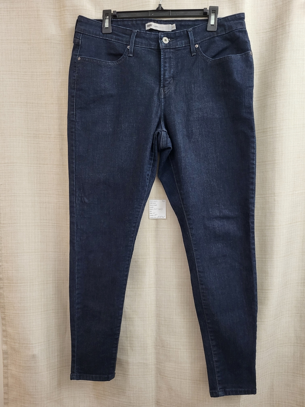 Levi's Women's Legging Lightweight Stretch Dark Wash Blue Denim Jeans Size 16W